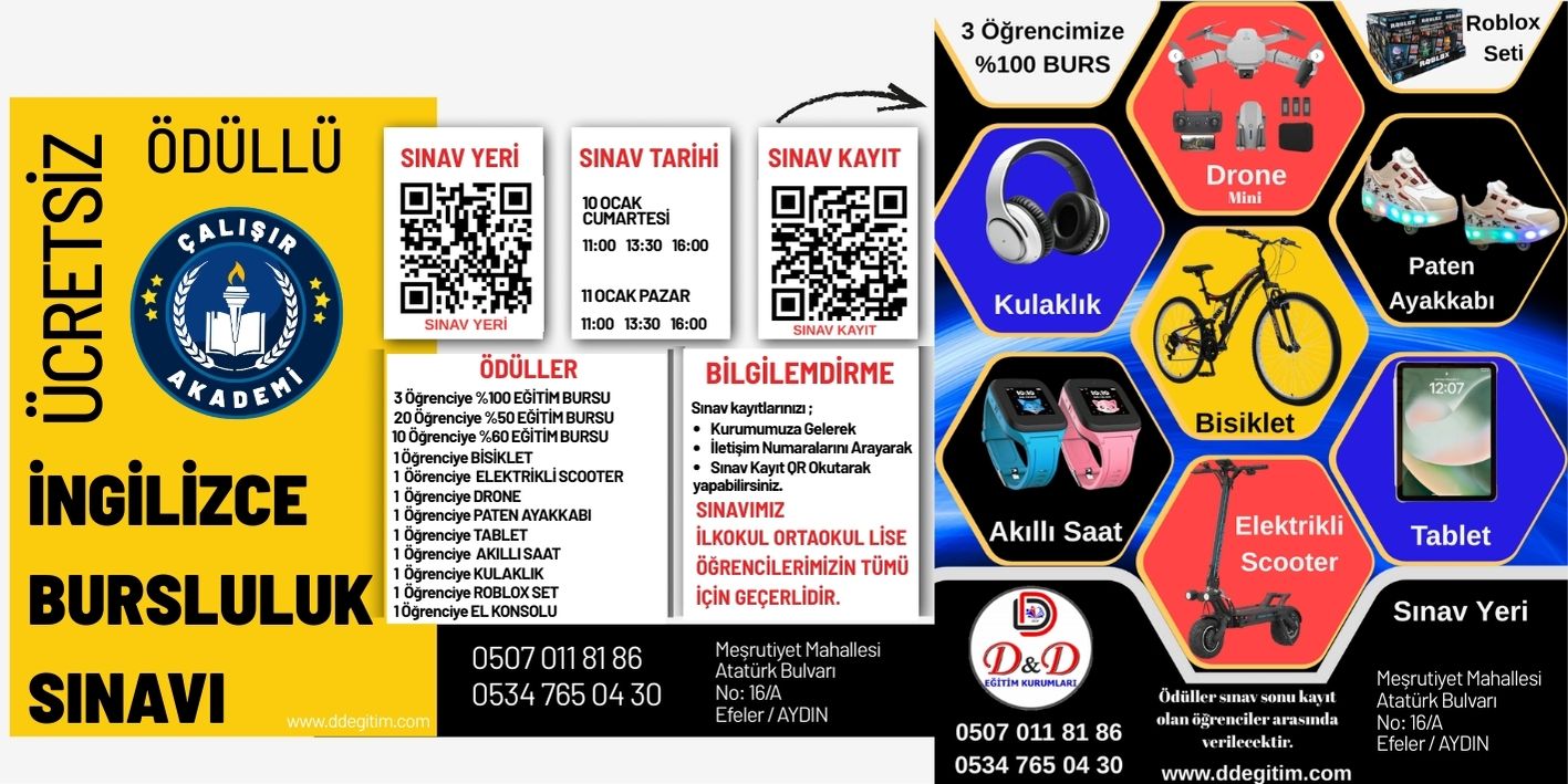 AYDIN İNGİLİZCE BURSLULUK SINAVI